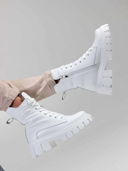 картинка Ботинки ED'ART 346.чанки'w. Белый бартон от интернет магазина