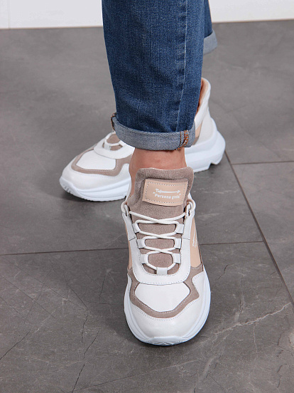 картинка Кроссовки ED'ART 150.236143w.белый-бежевый Rр от интернет магазина