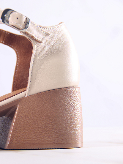 картинка Босоножки ED'ART 5032.23663'be. Бежевый+коричневый от интернет магазина