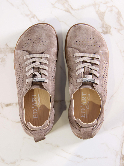 картинка Кеды босоногие ED'ART 164.Р.асти'br.Велюр санд от интернет магазина