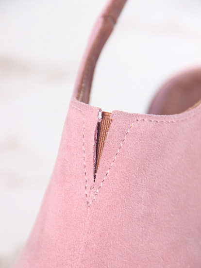 картинка Сабо ED'ART 5133.23663'br.Розовая замша+коричневый от интернет магазина