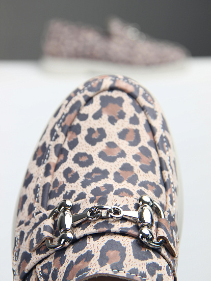 картинка Лоферы туфли ED'ART 172.1841'be. бежевый леопард от интернет магазина
