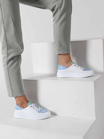 картинка Кеды ED'ART 163.LusiR2'w.Белый-голубой-мята от интернет магазина