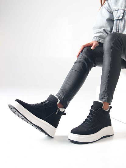 картинка Ботинки ED'ART 260.windy'w. черный замш от интернет магазина