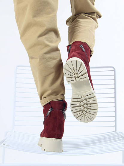 картинка Ботинки ED'ART 233.2094'be. Бордо замша от интернет магазина