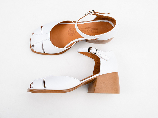 картинка Босоножки ED'ART 5033.23663'be. Белый+коричневый от интернет магазина