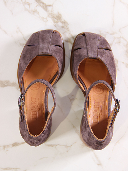 картинка Босоножки ED'ART 5033.23663'bе.Велюр дарк визон от интернет магазина