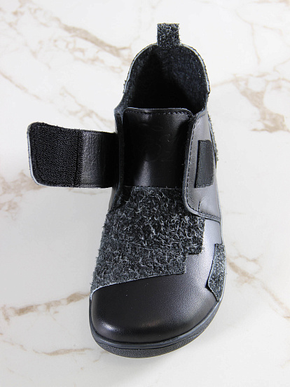 картинка Босоногие ботинки  ED'ART 206.NATA'bl.Черная кожа+черный джангл от интернет магазина