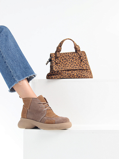 картинка Сумка-клатч ED'ART s06.коричневый леопард от интернет магазина