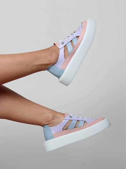 картинка Кроссовки ED'ART 165.P.Lusi23.'w. Розовый голубой фиолетовый от интернет магазина