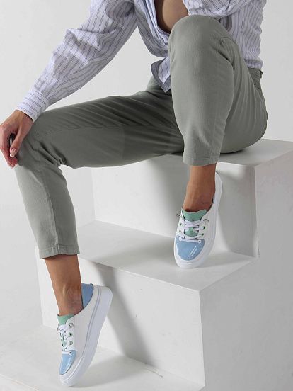 картинка Кеды ED'ART 163.LusiR2'w.Белый-голубой-мята от интернет магазина