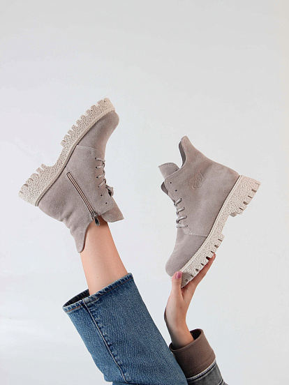 картинка Ботинки ED'ART 228.V.1541'be. Каменный замша от интернет магазина