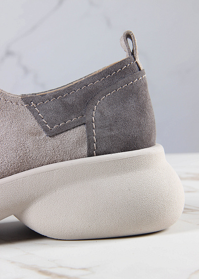 картинка Полуботинки туфли ED'ART 205.927'be. Каменный замша Серый замок от интернет магазина