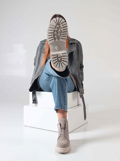 картинка Ботинки ED'ART 228.V.1541'be. Каменный замша от интернет магазина