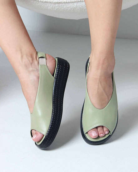 картинка Босоножки ED'ART 1019.2530'bl. Авокадо от интернет магазина