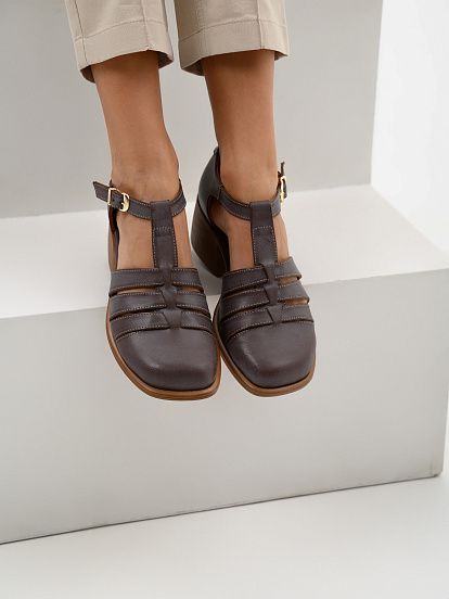 картинка Босоножки ED'ART 5036.23663'bе.Вакса коричневый от интернет магазина