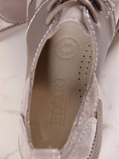 картинка Полуботинки туфли ED'ART 205.патриция'ka.Ваниль замша+тауп майами от интернет магазина