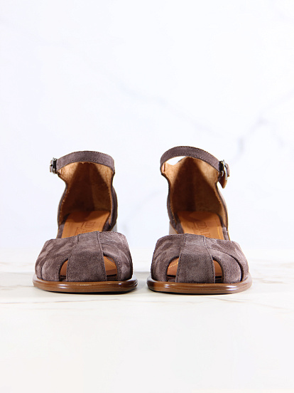 картинка Босоножки ED'ART 5033.23663'bе.Велюр дарк визон от интернет магазина