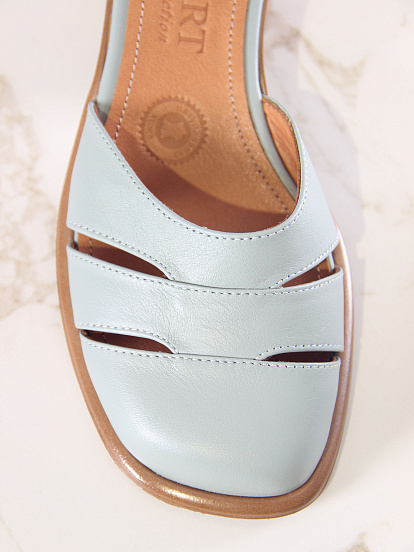 картинка Босоножки ED'ART 5032.23663'be. Авокадо лион +коричневый от интернет магазина