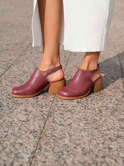 картинка Босоножки ED'ART 5133.23663'be. Гнилая вишня+коричневый от интернет магазина