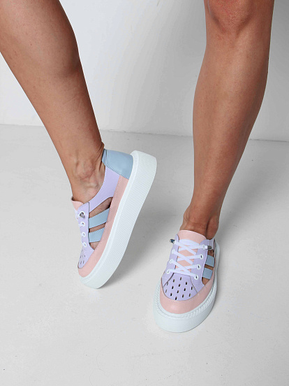 картинка Кроссовки ED'ART 165.P.Lusi23.'w. Розовый голубой фиолетовый от интернет магазина