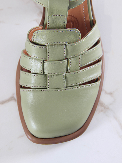 картинка Босоножки ED'ART 5035.23663'bе. Олива+коричневый от интернет магазина