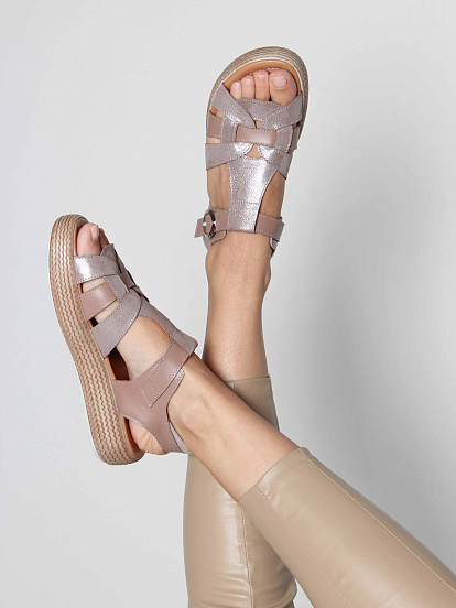 картинка Босоножки ED'ART 2028.2530'be. Какао астана от интернет магазина