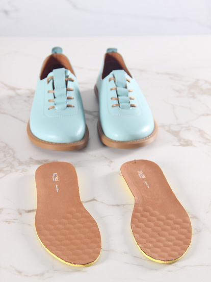 картинка Туфли ED'ART 107.ОКСЕ'br. Мята+коричневый от интернет магазина