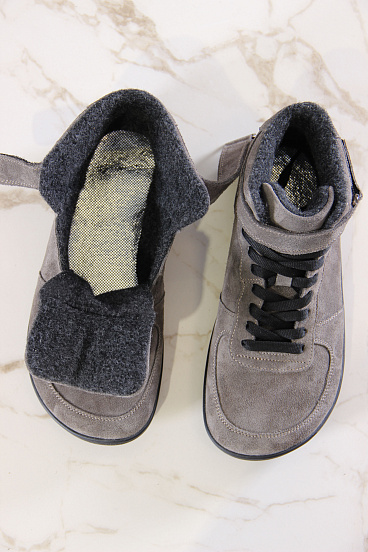 картинка Босоногие ботинки ED'ART 211.NATA'bl.Серый замок замша от интернет магазина