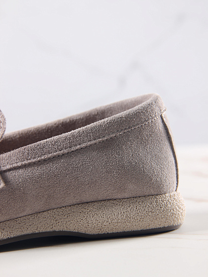 картинка Лоферы ED'ART 177.1607'be. каменный замша от интернет магазина