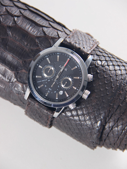 картинка Ремешок на часы R22 коричневый питон от интернет магазина