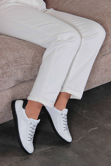 картинка Кеды ED'ART 157.8000'bl. Белый-черный от интернет магазина