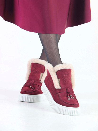 картинка Ботинки ED'ART 307.от11'w. бордовый замша от интернет магазина