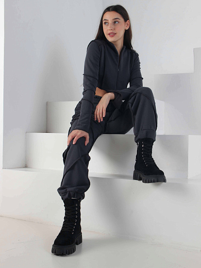 картинка Ботинки ED'ART 329.21153'bl. черный замша от интернет магазина