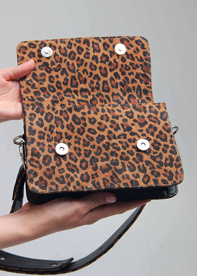 картинка Сумка-клатч ED'ART k08.коричневый леопард от интернет магазина