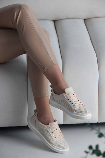 картинка Кеды ED'ART 158.p.paloma'be/w. Бежевый от интернет магазина