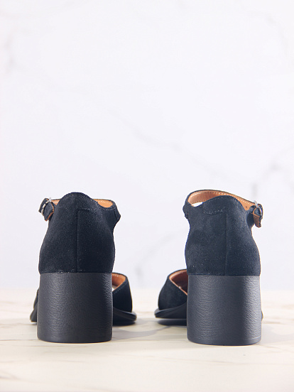 картинка Босоножки ED'ART 5033.23663'bl. Черная замша от интернет магазина