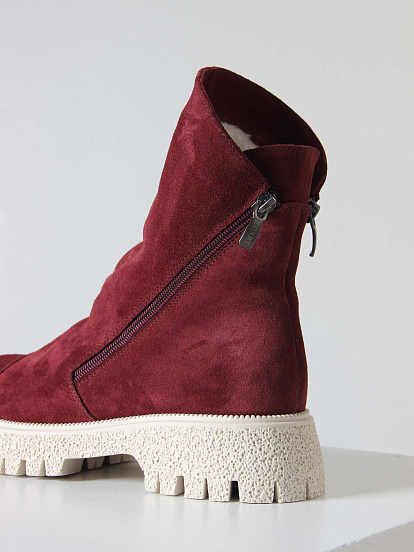 картинка Ботинки ED'ART 233.1541'be. Бордо замша от интернет магазина