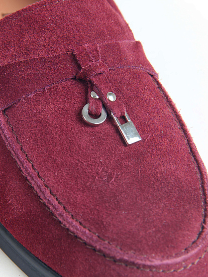 картинка Лоферы туфли ED'ART 170.2614'bl. бордо замша от интернет магазина