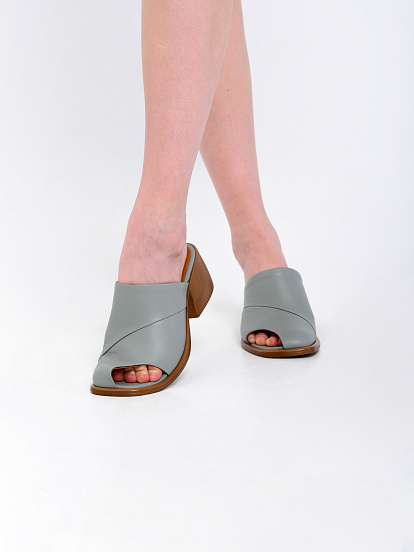 картинка Сабо ED'ART 5300.23663'be. Авокадо лион+коричневый от интернет магазина