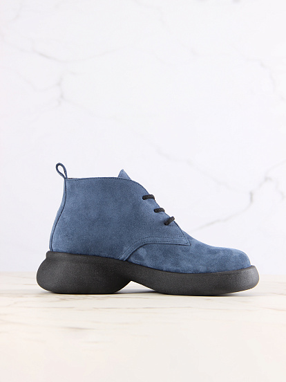 картинка Ботинки  ED'ART 308.927'bl.Синяя замша от интернет магазина
