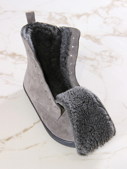 картинка Босоногие ботинки  ED'ART 351.NATA'bl.Серый замок замша от интернет магазина