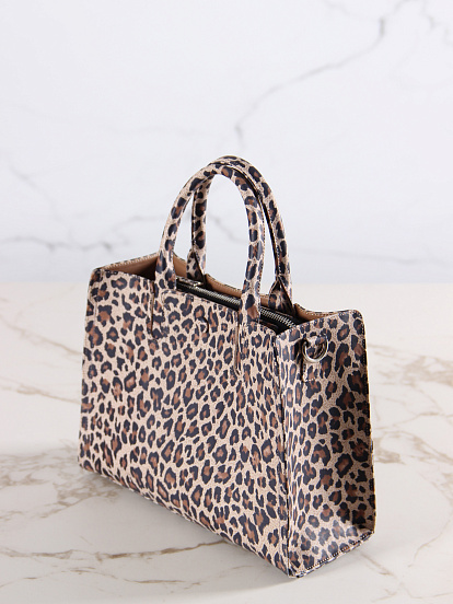 картинка Сумка  ED'ART s08.бежевый леопард от интернет магазина