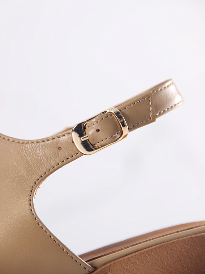 картинка Босоножки ED'ART 4013.23663'bе. Круассан майами+коричневый от интернет магазина