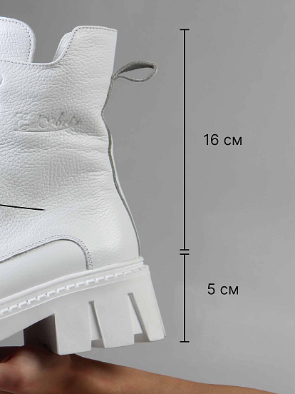 картинка Ботинки ED'ART 346.чанки'w. Белый бартон от интернет магазина