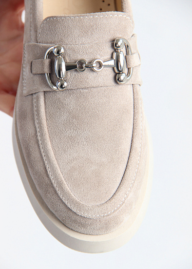 картинка Лоферы туфли ED'ART 172.1841'be. каменная замша от интернет магазина