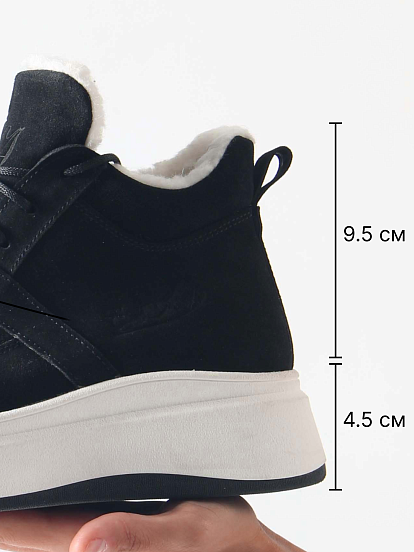 картинка Ботинки ED'ART 260.windy'w. черный замш от интернет магазина