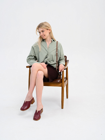 картинка Сабо ED'ART  5200.23663'br. Гнилая вишня+коричневый от интернет магазина