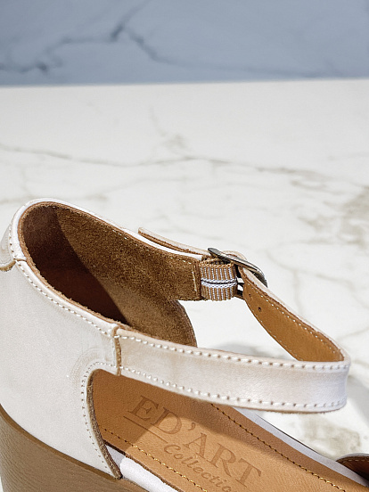 картинка Босоножки ED'ART 5032.23663'be. Вакса пудра+коричневый от интернет магазина