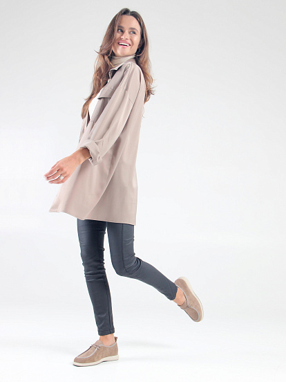 картинка Мокасины ED'ART 191.1607'be. коричневый капучино замша от интернет магазина